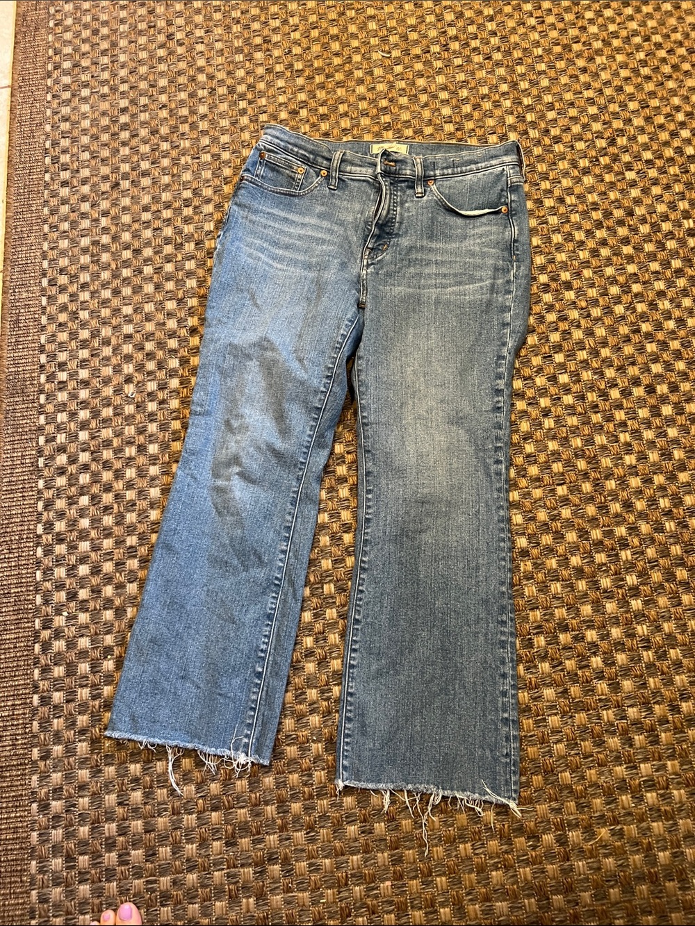 Madewell 29 Women's Blue Denim Jeans - Raw Hem out jeans